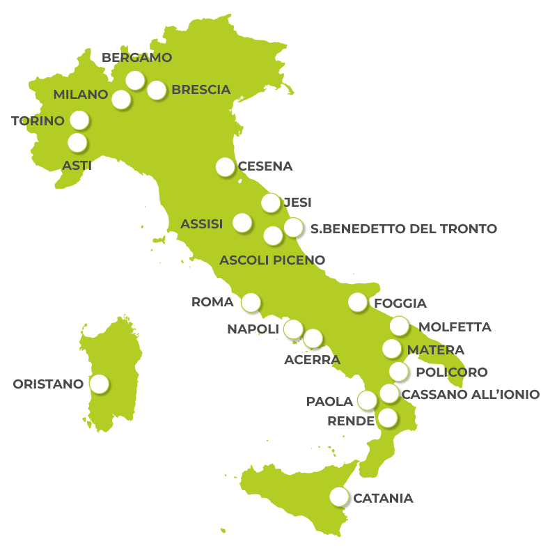 Prefigurare il Futuro-cartina Italia città partecipanti