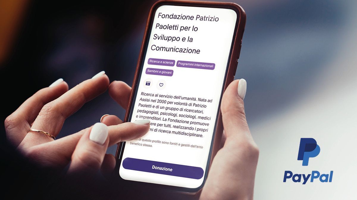 PayPal insieme a Fondazione Patrizio Paoletti