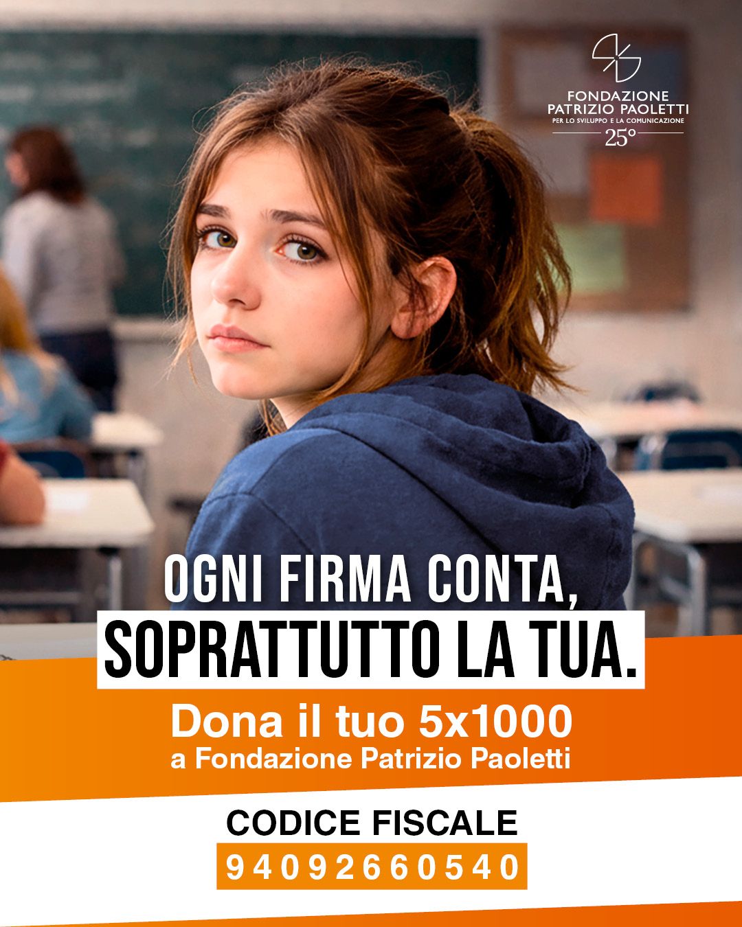 dona il 5x1000 a Fondazione Patrizio Paoletti