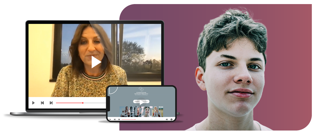 Mockup video-lezione su diversi dispositivi