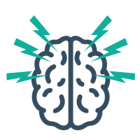 Icona che rappresenta il cervello stressato, lo stress &egrave; tra le cause della malattia di Parkinson.